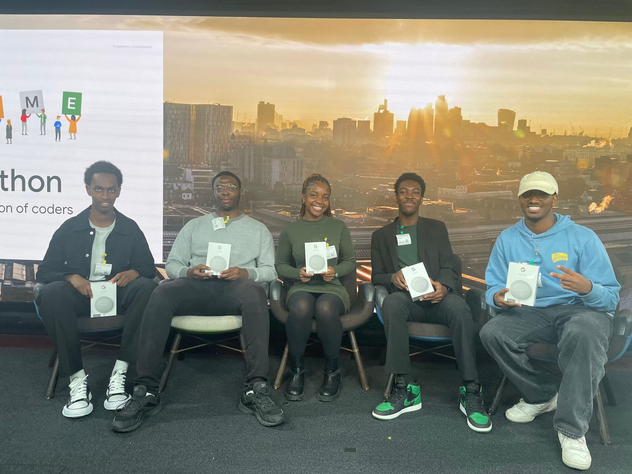 BGN Hackathon team with Google prizes
